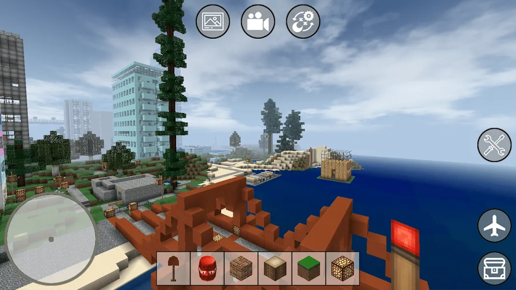 Mini Block Craft бесплатно на Андроид — мод: Бесконечные ресурсы и новые блоки — скриншот 1 Mini Block Craft бесплатно на Андроид — мод: Бесконечные ресурсы и новые блоки — скриншот 1