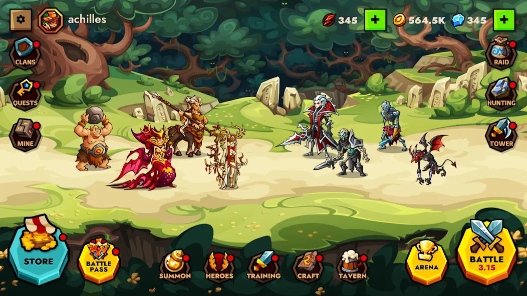 Legendlands - Legendary RPG взломанный APK — Безлимитные ресурсы и мощное снаряжение — скриншот 1