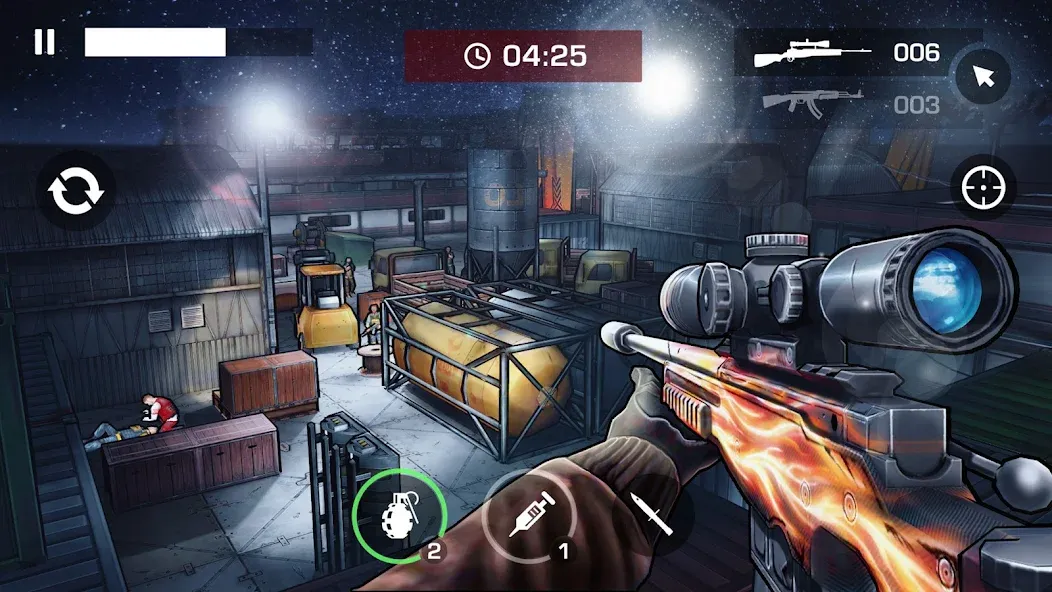 Gun Shooting Games Offline FPS — скачать мод: Безлимитные патроны и открыто оружие — скриншот 2 Gun Shooting Games Offline FPS — скачать мод: Безлимитные патроны и открыто оружие — скриншот 2
