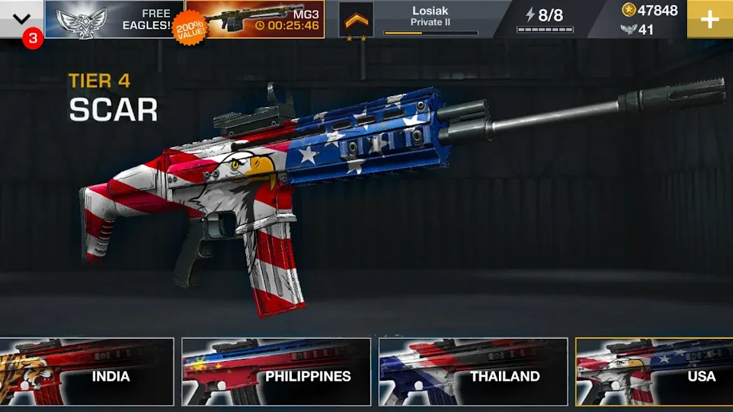 Gun Shooting Games Offline FPS — скачать мод: Безлимитные патроны и открыто оружие — скриншот 3 Gun Shooting Games Offline FPS — скачать мод: Безлимитные патроны и открыто оружие — скриншот 3