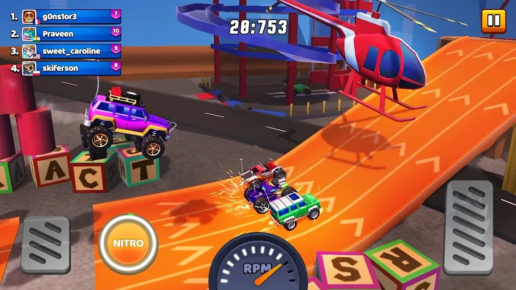 Nitro Jump - Car Racing MOD APK скачать на Андроид — Безлимитные деньги и топливо — скриншот 3 Nitro Jump - Car Racing MOD APK скачать на Андроид — Безлимитные деньги и топливо — скриншот 3