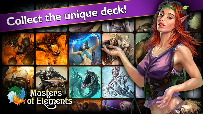 Masters of Elements－Online CCG — Безлимитные ресурсы и все карты, скачать мод APK — скриншот 2