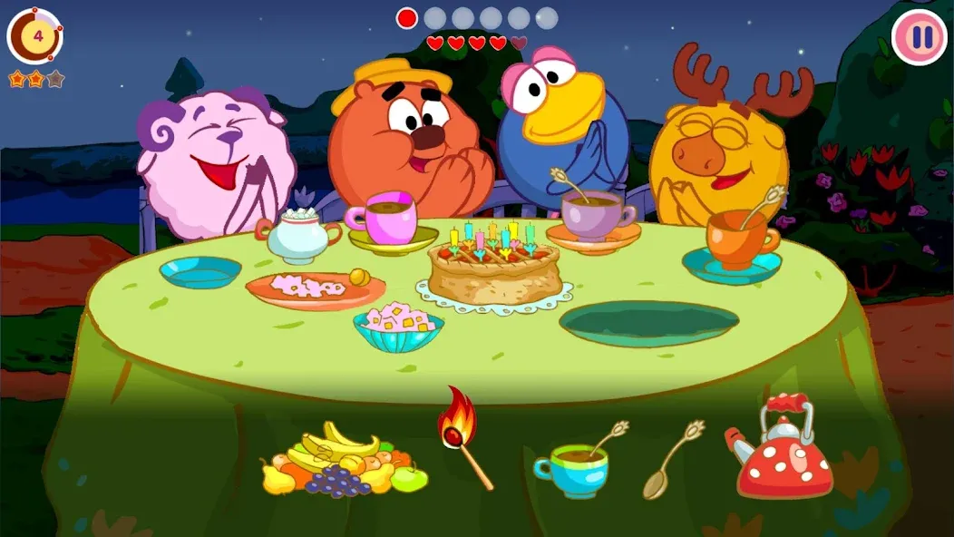 Смешарики. Сладкая жизнь взлом APK — Безлимитные монеты и все уровни — скриншот 3 Смешарики. Сладкая жизнь взлом APK — Безлимитные монеты и все уровни — скриншот 3