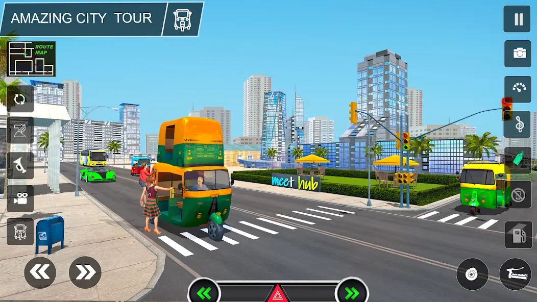 Tuk Tuk Auto Rickshaw Game 3d (Мод: Безлимитные деньги и топливо) — скачать на Андроид — скриншот 3 Tuk Tuk Auto Rickshaw Game 3d (Мод: Безлимитные деньги и топливо) — скачать на Андроид — скриншот 3