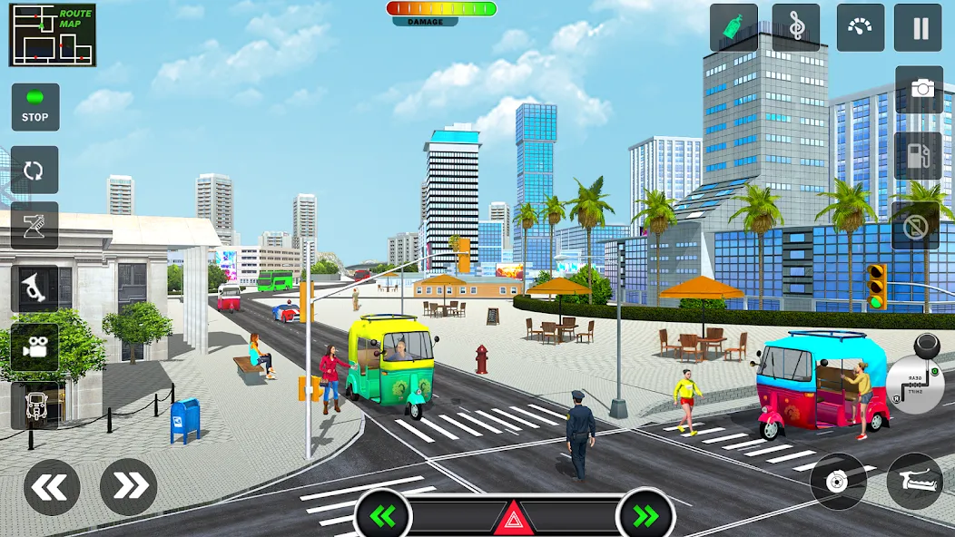 Tuk Tuk Auto Rickshaw Game 3d (Мод: Безлимитные деньги и топливо) — скачать на Андроид — скриншот 4 Tuk Tuk Auto Rickshaw Game 3d (Мод: Безлимитные деньги и топливо) — скачать на Андроид — скриншот 4