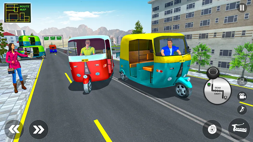 Tuk Tuk Auto Rickshaw Game 3d (Мод: Безлимитные деньги и топливо) — скачать на Андроид — скриншот 5 Tuk Tuk Auto Rickshaw Game 3d (Мод: Безлимитные деньги и топливо) — скачать на Андроид — скриншот 5