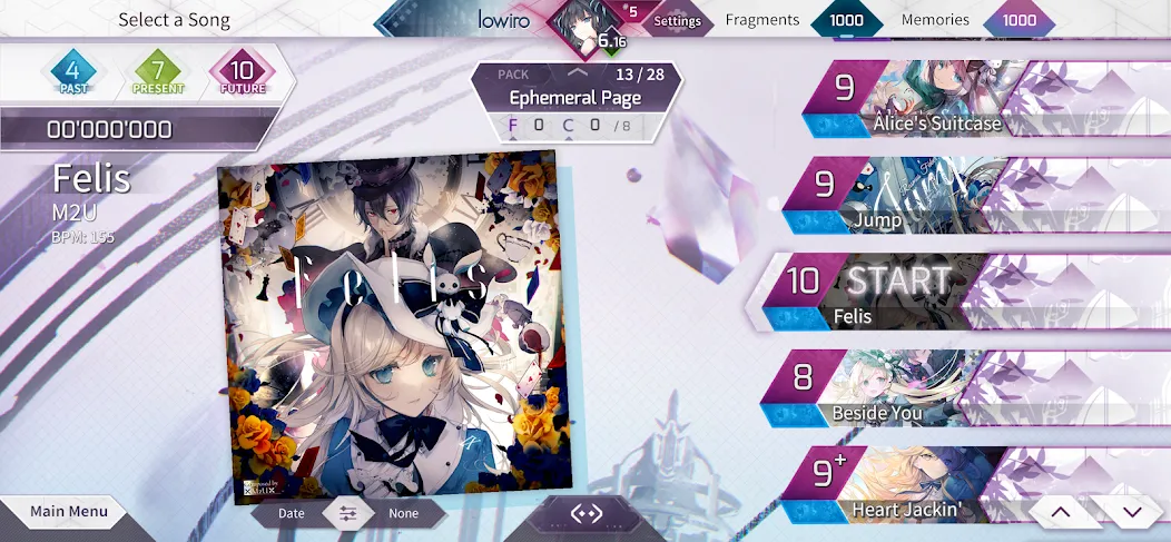 Arcaea на телефон — скачать мод: Разблокированы все песни и уровни — скриншот 3