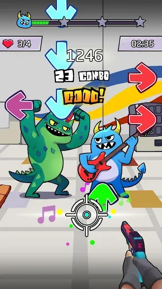 Beat Shooter Night: Rap Battle взлом APK — Безлимитные деньги и все песни открыты — скриншот 1