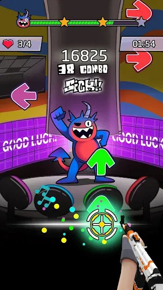 Beat Shooter Night: Rap Battle взлом APK — Безлимитные деньги и все песни открыты — скриншот 2