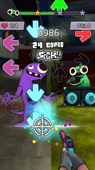 Beat Shooter Night: Rap Battle взлом APK — Безлимитные деньги и все песни открыты — скриншот 3