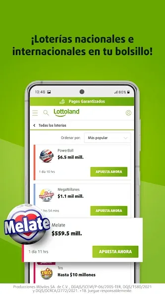Lottoland: Lotería & Casino — последняя версия с модом (Безлимитные деньги и джекпоты) — скриншот 2 Lottoland: Lotería & Casino — последняя версия с модом (Безлимитные деньги и джекпоты) — скриншот 2