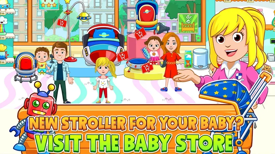 Скачать мод My City : Babysitter — Безлимитные деньги и всё открыто — скриншот 4