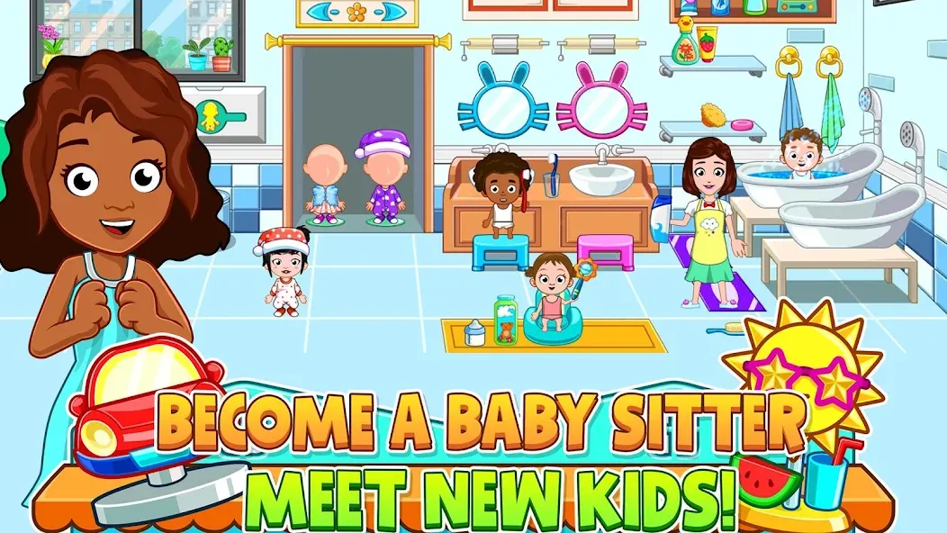 Скачать мод My City : Babysitter — Безлимитные деньги и всё открыто — скриншот 5