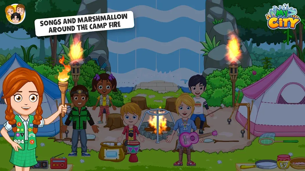 My City : Wildlife Camping — Безлимитные деньги и все локации, скачать мод APK — скриншот 4