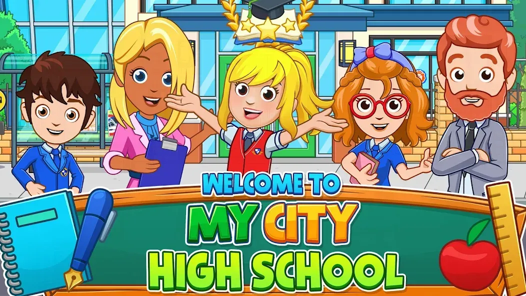 Скачать взлом My City : High School — Безлимитные деньги и все локации — скриншот 1 Скачать взлом My City : High School — Безлимитные деньги и все локации — скриншот 1