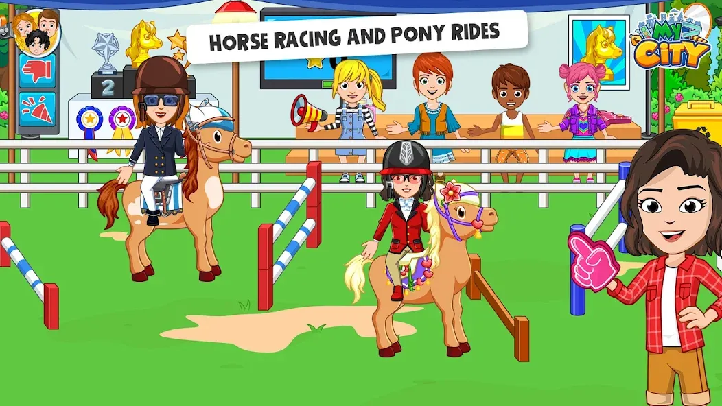 My City: Star Horse Stable на телефон — скачать мод: Безлимитные монеты и лошади — скриншот 4 My City: Star Horse Stable на телефон — скачать мод: Безлимитные монеты и лошади — скриншот 4
