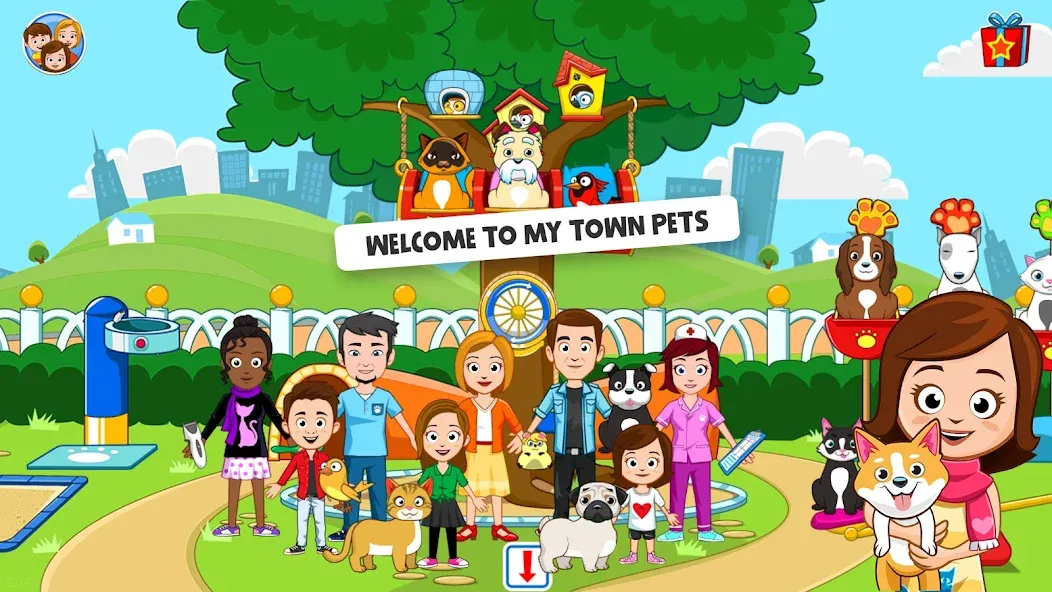 My Town: Pet games & Animals — последняя версия с модом (Безлимитные деньги и все питомцы открыты) — скриншот 1 My Town: Pet games & Animals — последняя версия с модом (Безлимитные деньги и все питомцы открыты) — скриншот 1