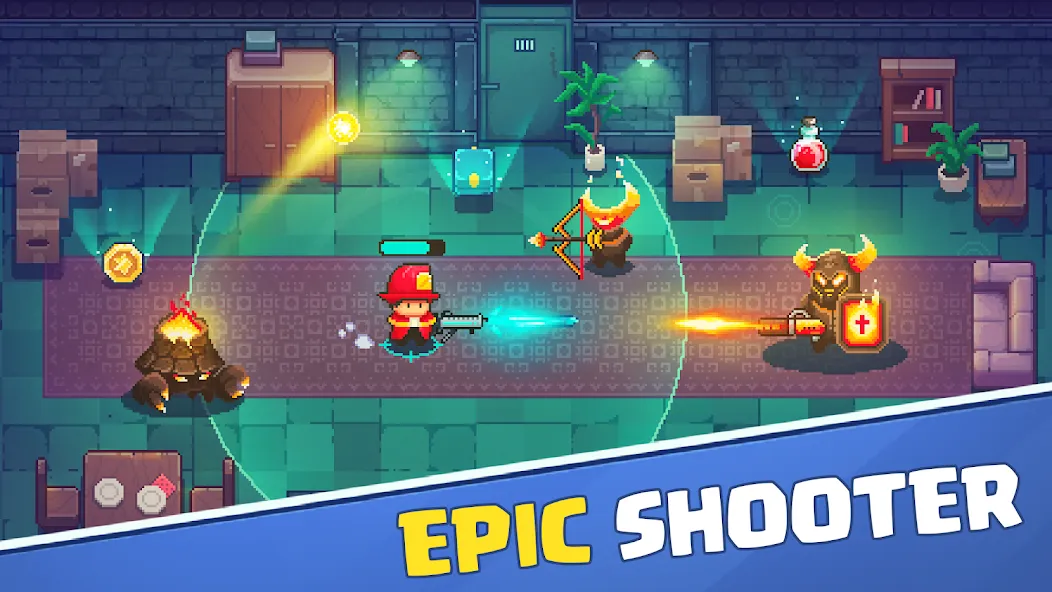 Firefighter: pixel shooter (Мод: Безлимитные деньги и улучшенное оружие) — скачать на Андроид — скриншот 1 Firefighter: pixel shooter (Мод: Безлимитные деньги и улучшенное оружие) — скачать на Андроид — скриншот 1