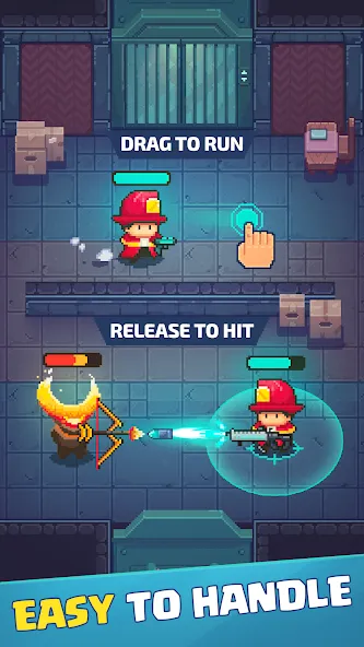 Firefighter: pixel shooter (Мод: Безлимитные деньги и улучшенное оружие) — скачать на Андроид — скриншот 2 Firefighter: pixel shooter (Мод: Безлимитные деньги и улучшенное оружие) — скачать на Андроид — скриншот 2