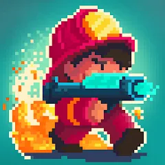Firefighter: pixel shooter (Мод: Безлимитные деньги и улучшенное оружие) — скачать на Андроид