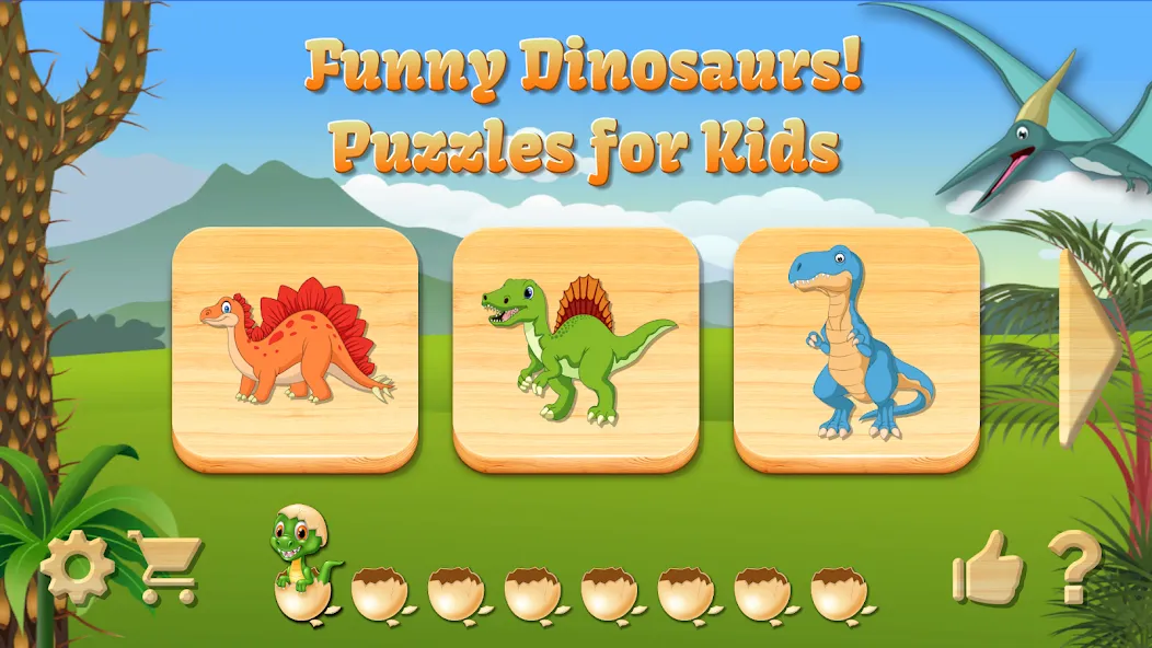 Скачать взлом Dino Puzzle — Без рекламы и все пазлы открыты — скриншот 1