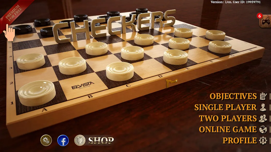 Checkers Online Elite — последняя версия с модом (Без рекламы и открыты все режимы) — скриншот 1 Checkers Online Elite — последняя версия с модом (Без рекламы и открыты все режимы) — скриншот 1