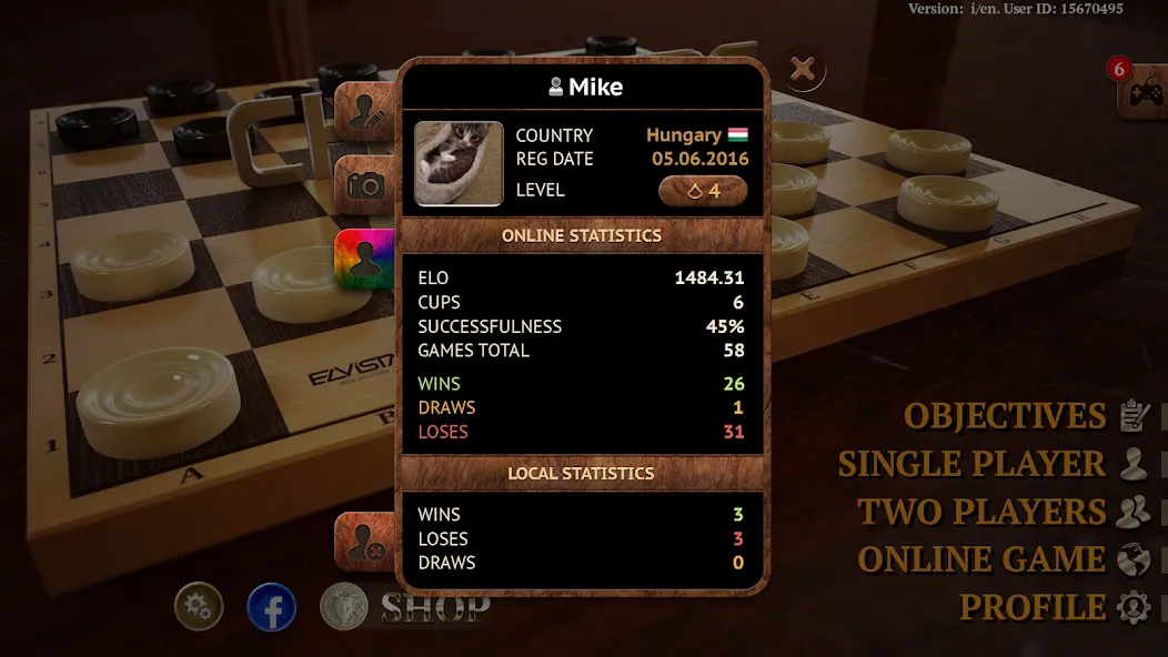 Checkers Online Elite — последняя версия с модом (Без рекламы и открыты все режимы) — скриншот 5 Checkers Online Elite — последняя версия с модом (Без рекламы и открыты все режимы) — скриншот 5