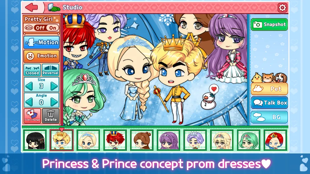 Скачать My Prettygirl Story : Dress Up последней версии — Разблокированы все наряды и аксессуары — скриншот 2