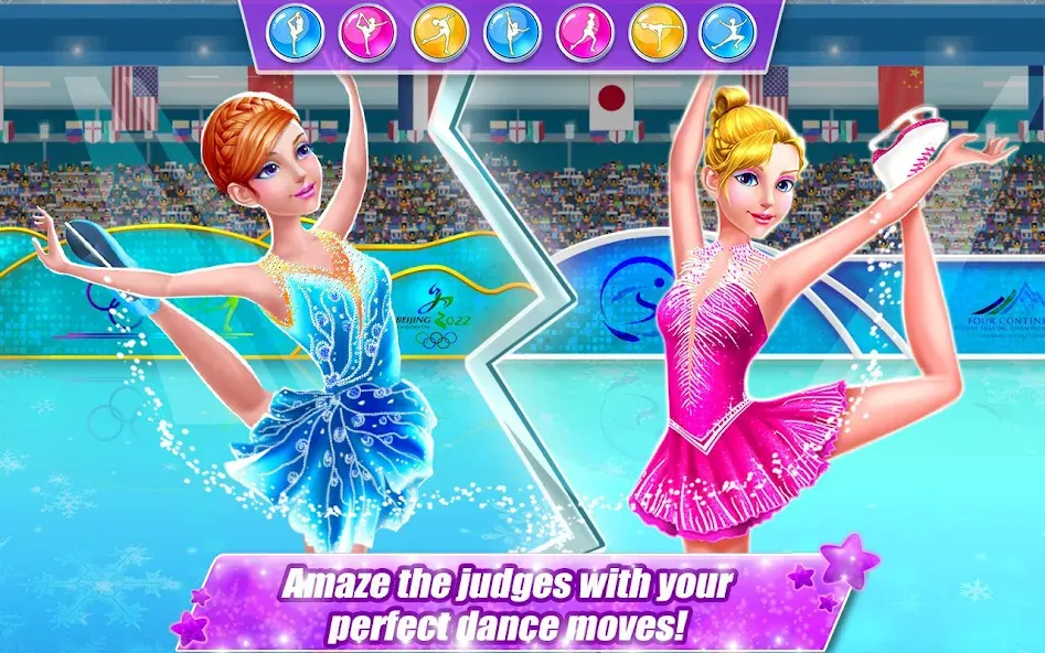 Ice Skating Superstar - Perfec бесплатно на Андроид — мод: Неограниченные деньги и разблокировано всё — скриншот 5 Ice Skating Superstar - Perfec бесплатно на Андроид — мод: Неограниченные деньги и разблокировано всё — скриншот 5