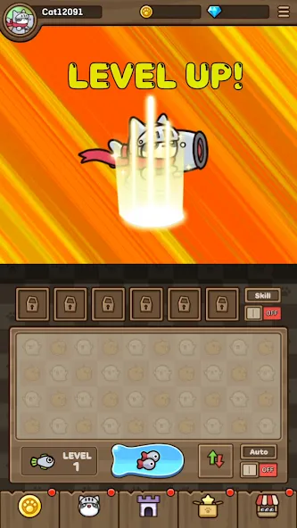 Cat Hero : Idle RPG MOD APK скачать на Андроид — Безлимитные деньги и алмазы — скриншот 2