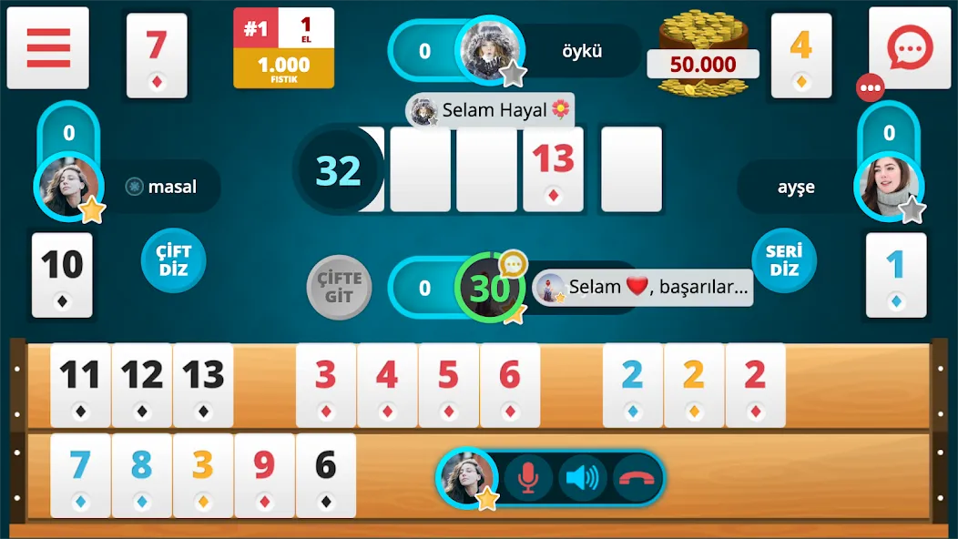 Okey Online MOD APK: Игра без рекламы и ограничений — скриншот 1