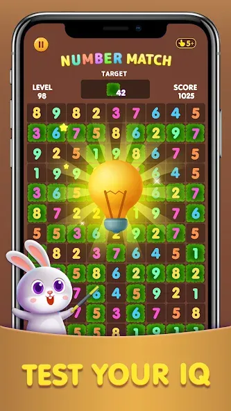 Number Match: Ten Crush Puzzle на телефон — скачать мод: Безлимитные подсказки и отмены ходов — скриншот 3