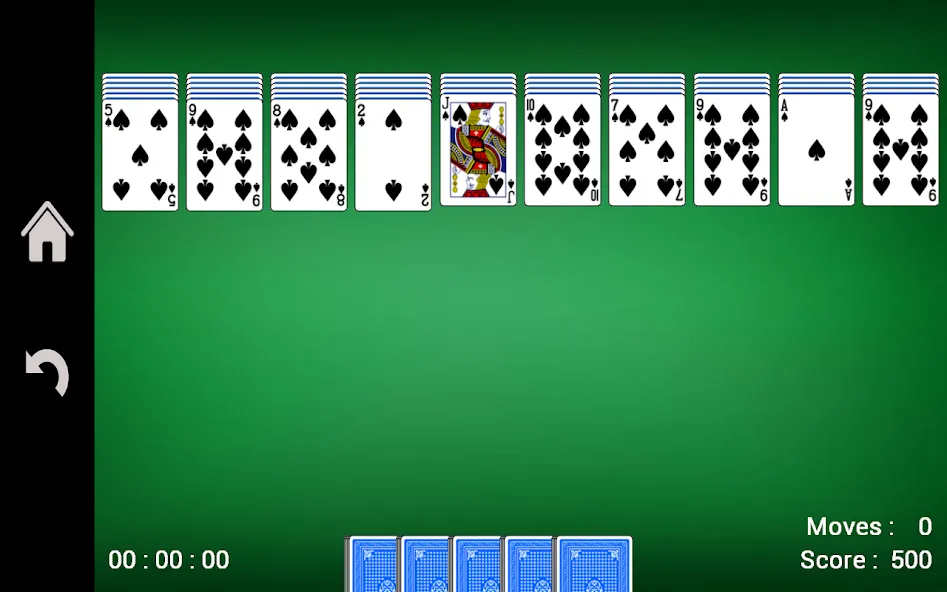 Spider Solitaire — взломанная версия, Безлимитные подсказки и отмена ходов — скриншот 2