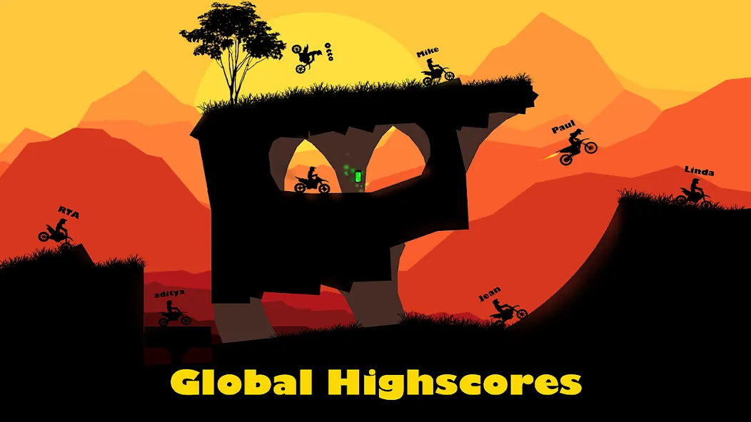 Скачать Sunset Bike Racer - Motocross на Андроид с модом — Безлимитные деньги и все мотоциклы — скриншот 2