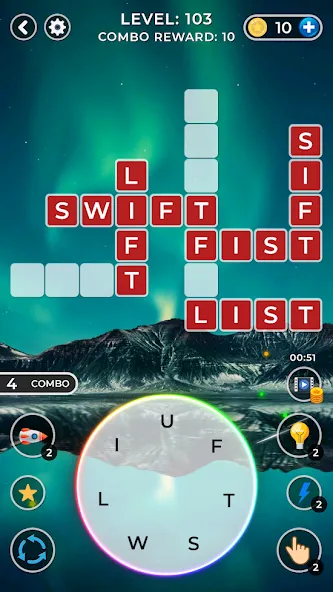 Скачать WOW4:Word Connect Offline Word последней версии — Без рекламы и подсказки доступны — скриншот 1