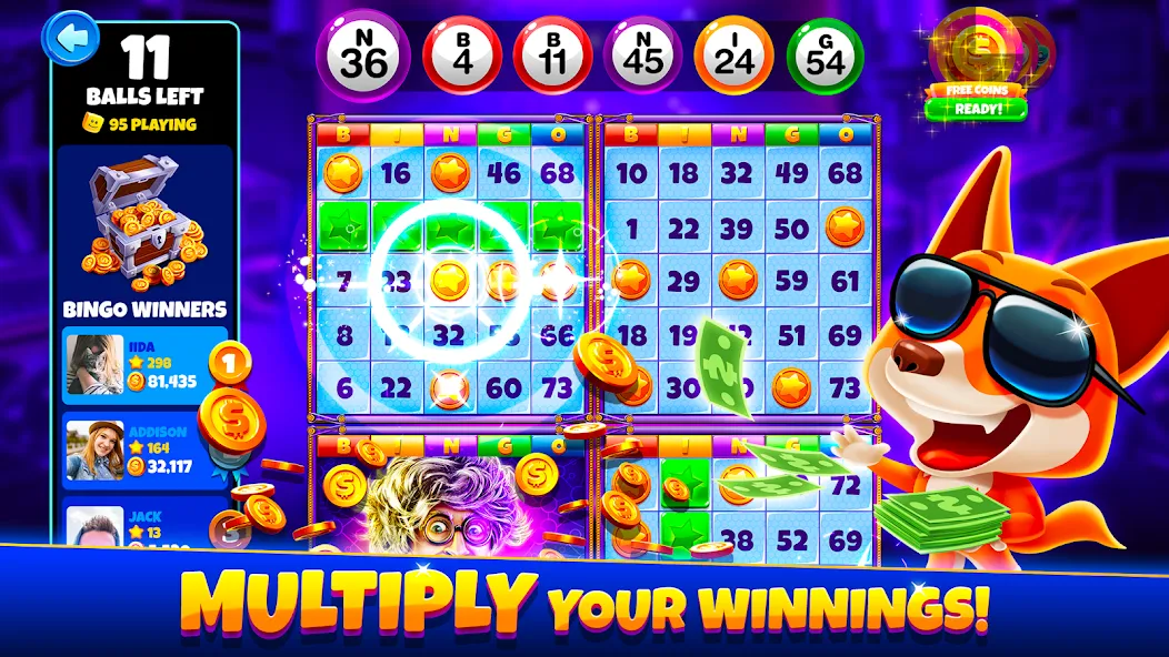 Xtreme Bingo! Slots Bingo Game бесплатно на Андроид — мод: Безлимитные монеты и бонусы — скриншот 1