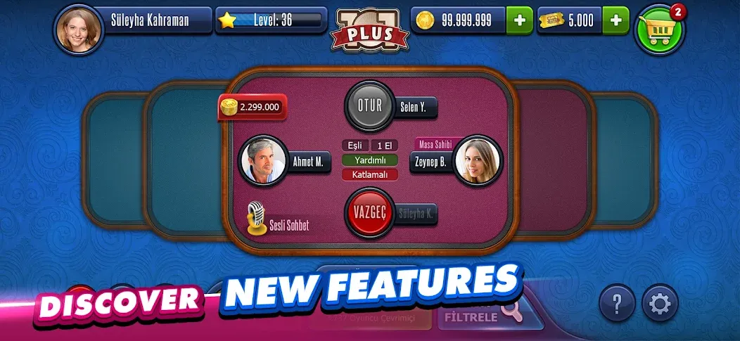 101 Okey Plus Rummy Board Game — скачать мод: Безлимитные монеты и разблокированы функции — скриншот 3