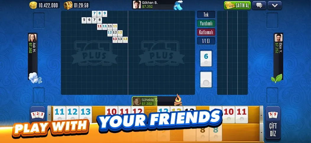 101 Okey Plus Rummy Board Game — скачать мод: Безлимитные монеты и разблокированы функции — скриншот 4
