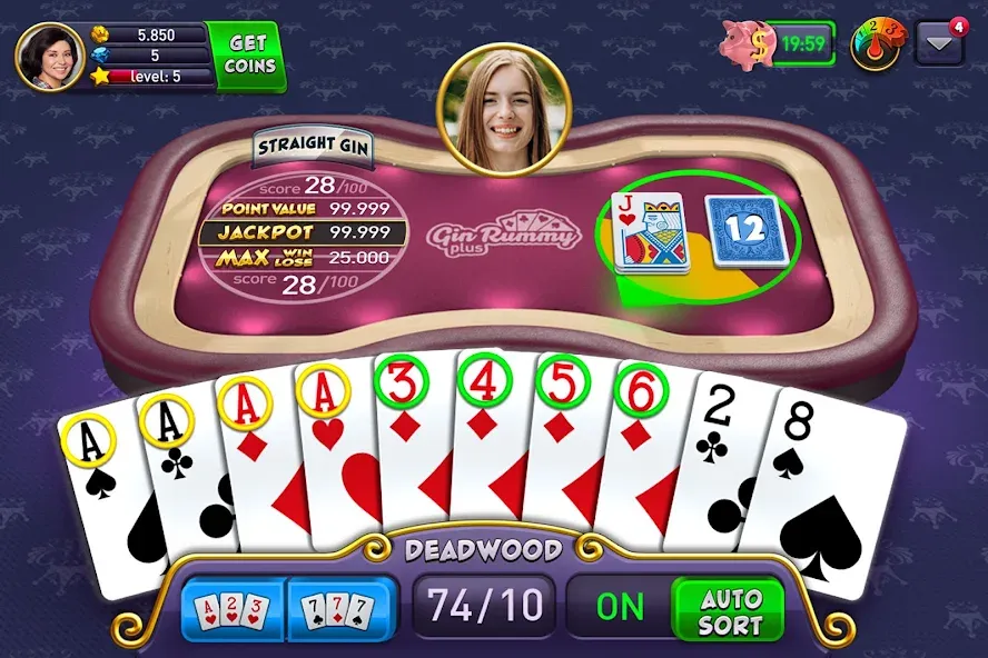 Gin Rummy Plus: Fun Card Game MOD APK: Безлимитные фишки и бонусы — скриншот 1 Gin Rummy Plus: Fun Card Game MOD APK: Безлимитные фишки и бонусы — скриншот 1
