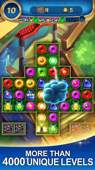 Lost Jewels - Match 3 Puzzle — последняя версия с модом (Безлимитные жизни и монеты) — скриншот 4 Lost Jewels - Match 3 Puzzle — последняя версия с модом (Безлимитные жизни и монеты) — скриншот 4