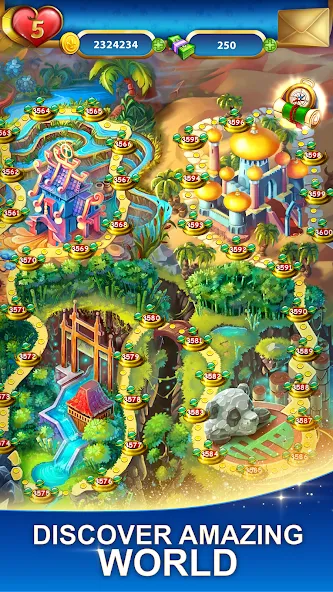 Lost Jewels - Match 3 Puzzle — последняя версия с модом (Безлимитные жизни и монеты) — скриншот 5 Lost Jewels - Match 3 Puzzle — последняя версия с модом (Безлимитные жизни и монеты) — скриншот 5