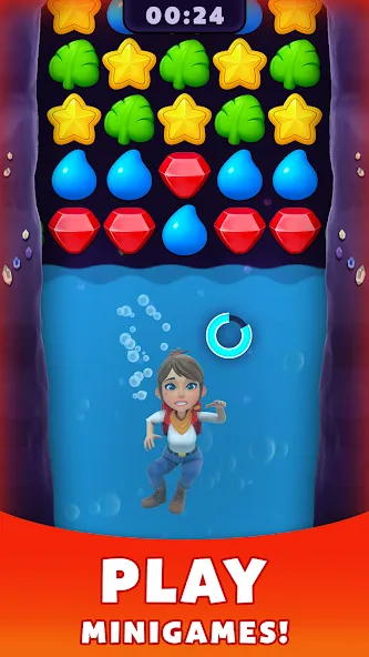 Скачать Treasure Party: Puzzle Fun! Mod APK — Безлимитные подсказки и монеты — скриншот 1