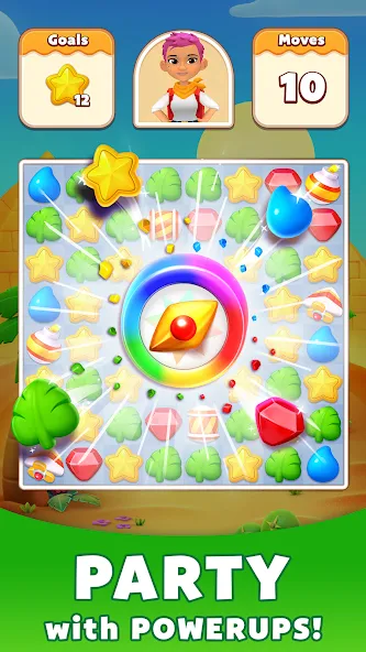 Скачать Treasure Party: Puzzle Fun! Mod APK — Безлимитные подсказки и монеты — скриншот 4