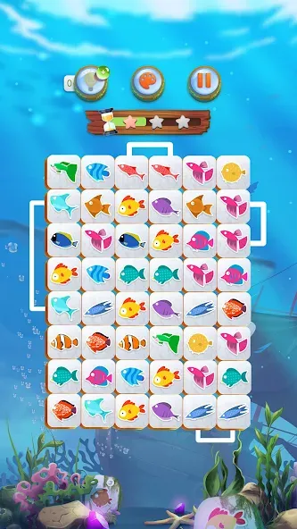 Скачать Mahjong Connect Fish World — Безлимитные монеты и подсказки — скриншот 3 Скачать Mahjong Connect Fish World — Безлимитные монеты и подсказки — скриншот 3