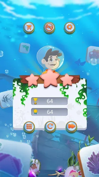 Скачать Mahjong Connect Fish World — Безлимитные монеты и подсказки — скриншот 5 Скачать Mahjong Connect Fish World — Безлимитные монеты и подсказки — скриншот 5