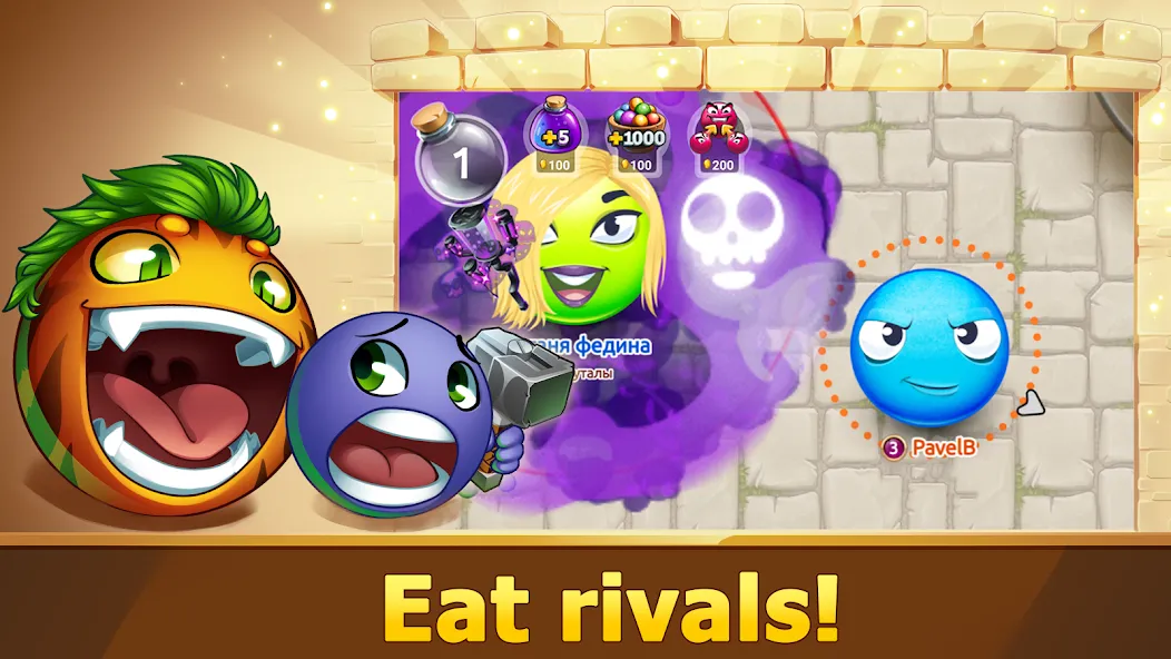 Hungry Battle: Multiplayer PVP MOD APK: Безлимитные ресурсы и быстрая прокачка — скриншот 2