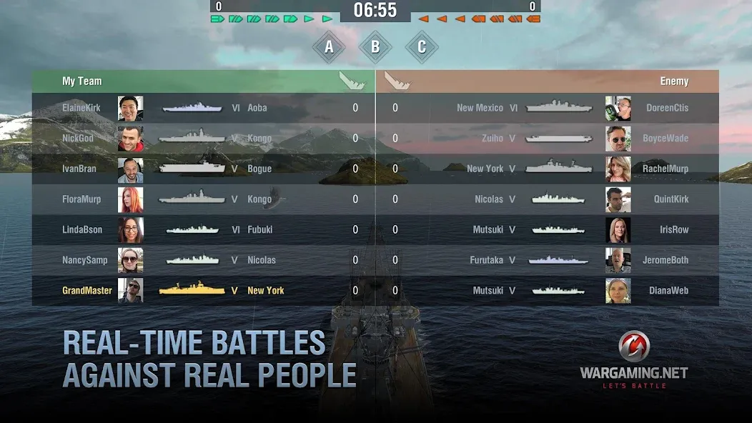 World of Warships Blitz War MOD APK: Безлимитные деньги и открыты все корабли — скриншот 5