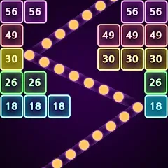 Neon bricks MOD APK скачать на Андроид — Неонные блоки и бесконечные жизни