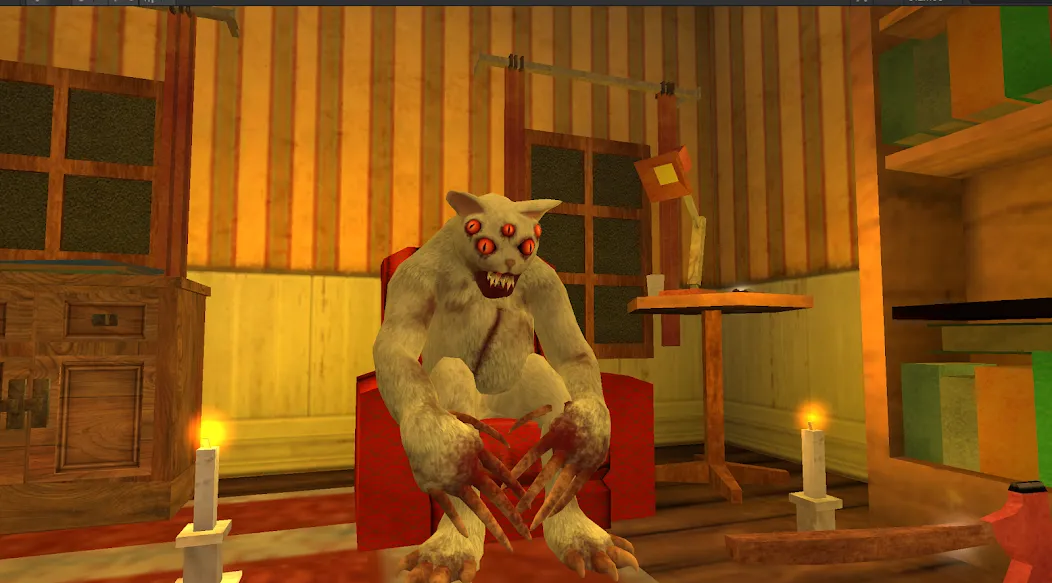 Скачать мод Cat Fred Evil Pet. Horror game — Безлимитные деньги и оружие — скриншот 4