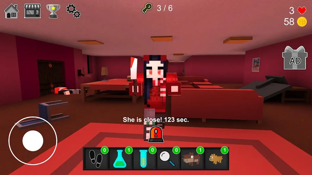 Мод Night Horror In The Pink House — Открыты все уровни и без рекламы, скачать APK — скриншот 5 Мод Night Horror In The Pink House — Открыты все уровни и без рекламы, скачать APK — скриншот 5
